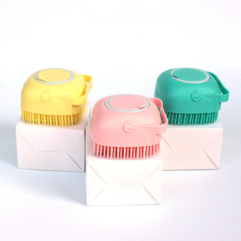 Guante de silicona relax para Baño con dispensador de champú incorporado