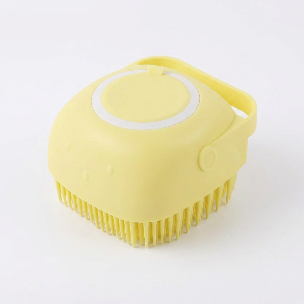 Cepillo de silicona relax para Baño con dispensador de champú incorporado